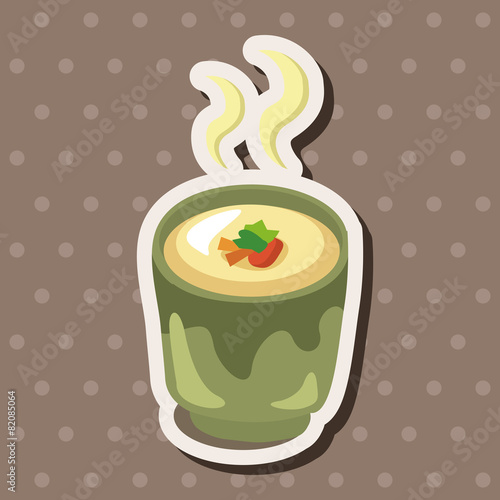 Steamed eggs theme elements