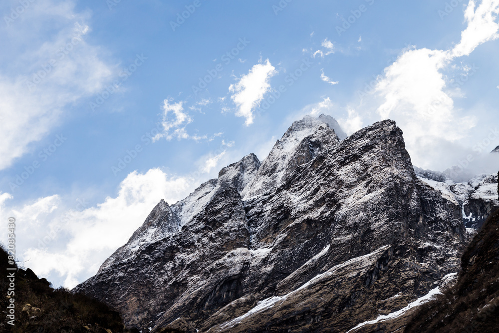 Mountain peak of the Annapurna Himalayan range, Nepal