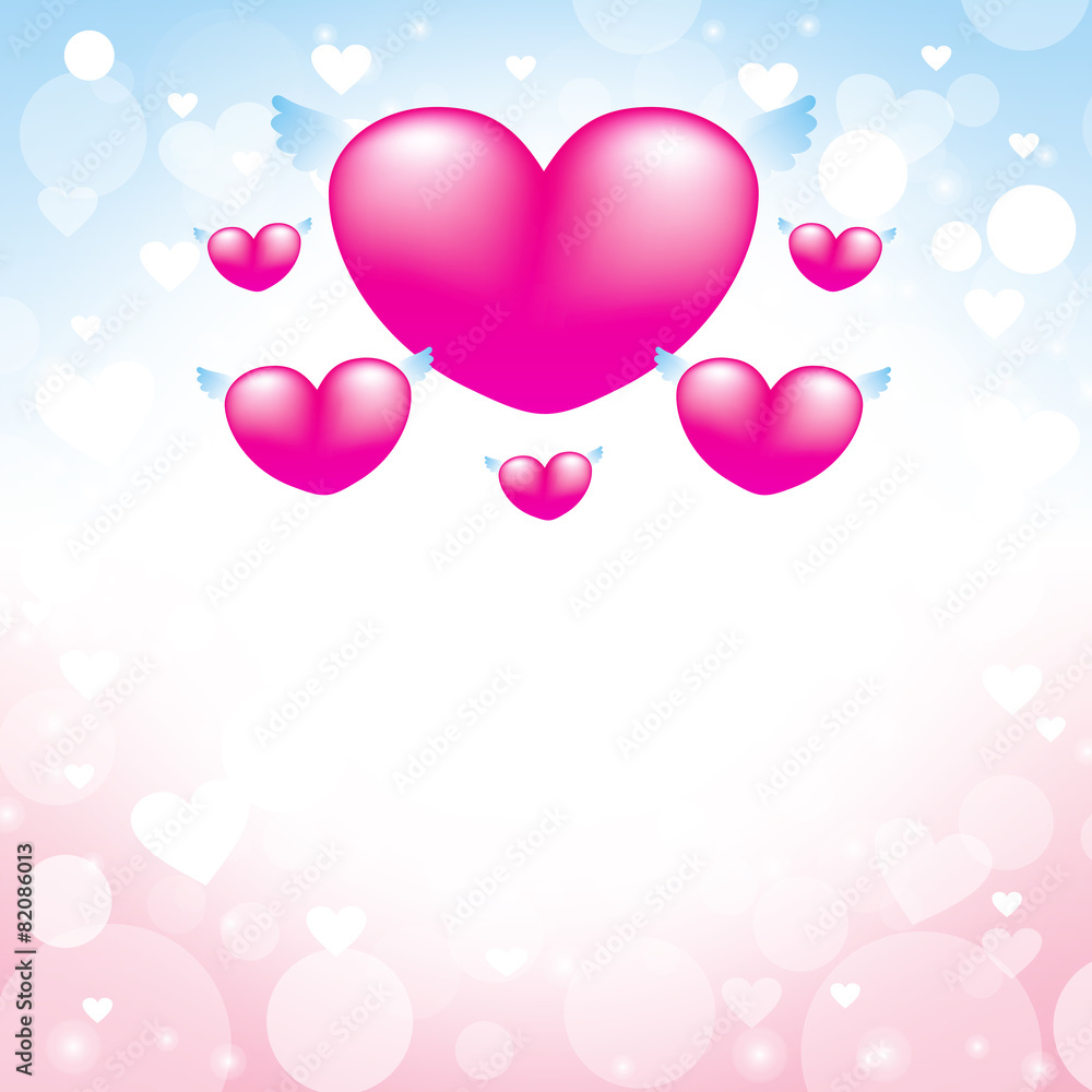 love heart pink background
