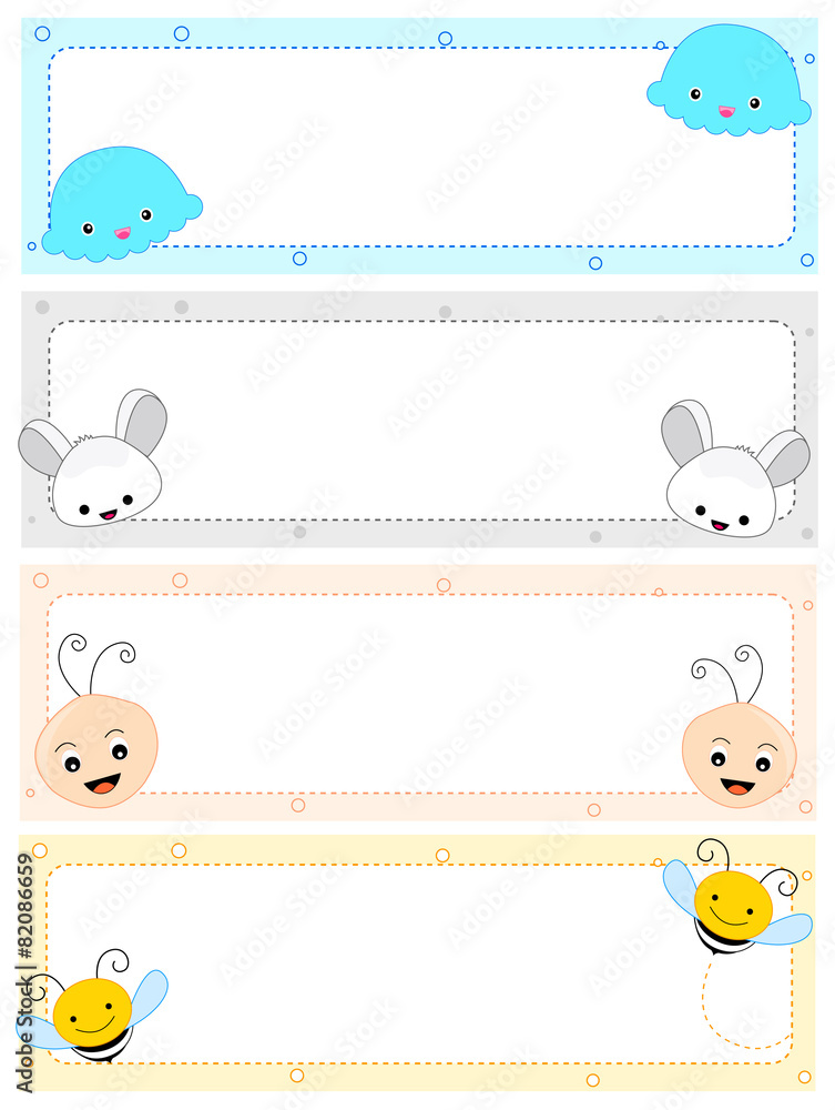 Printable kids name tags Stock Vector | Adobe Stock