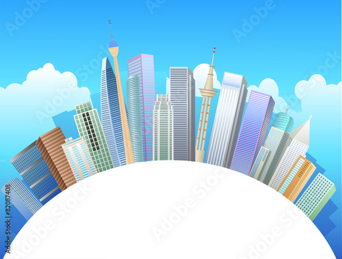 view of the buildings very much