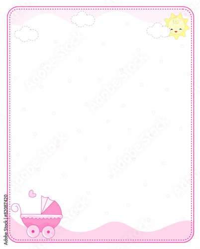 Baby girl arrival card