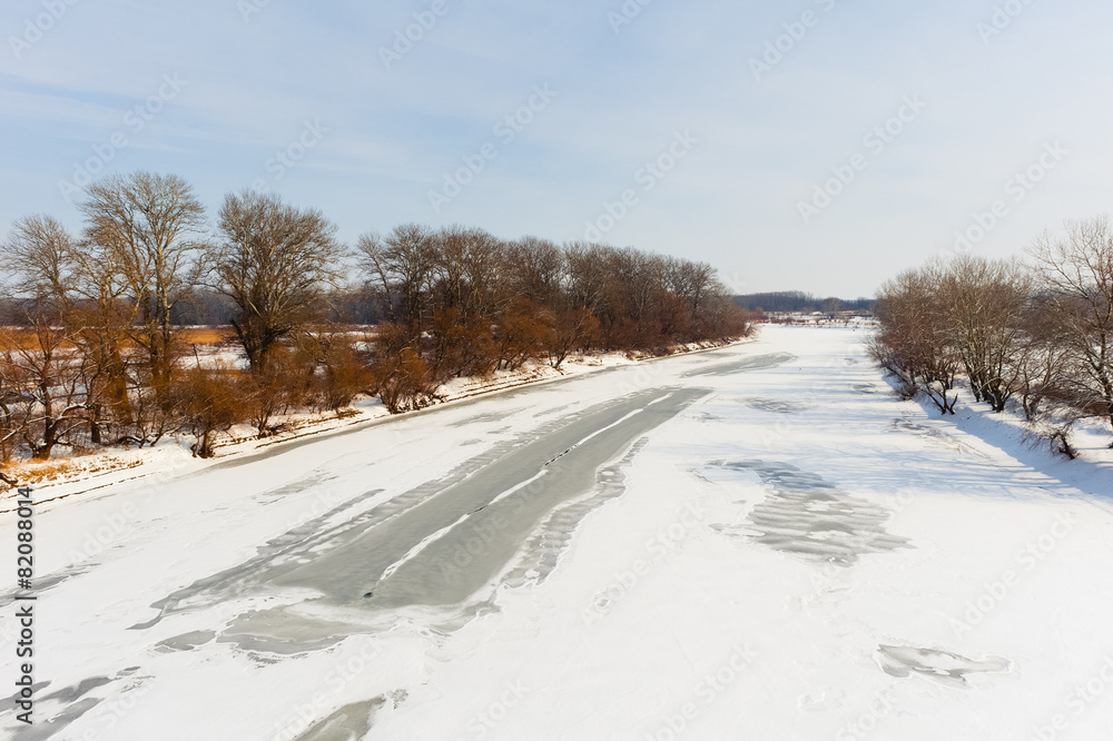 The river in the winter The river in the winter