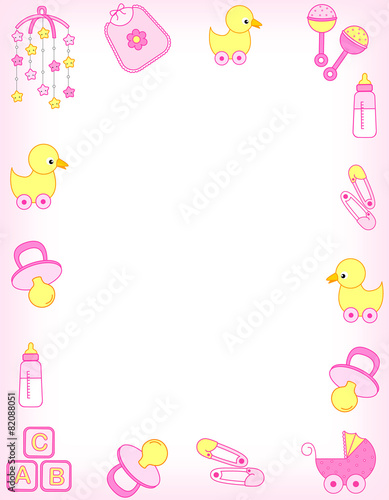 Baby girl accessories frame