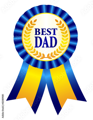 Best dad ribbon rosette