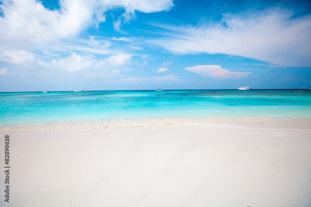 white sand beach  tropical sea