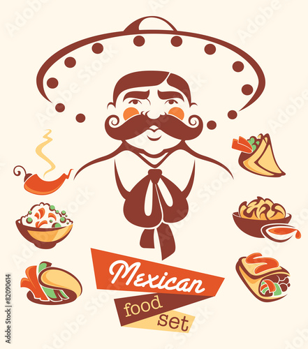 mexican food and mexican man