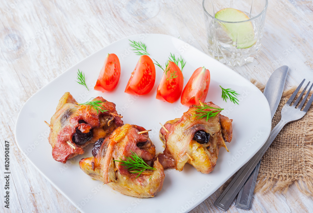 Baked chicken wings with plum Baked chicken wings with plum