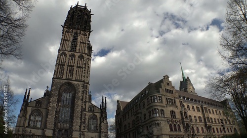 Timelapse Salvator church and City hall - Duisburg - Germany photo