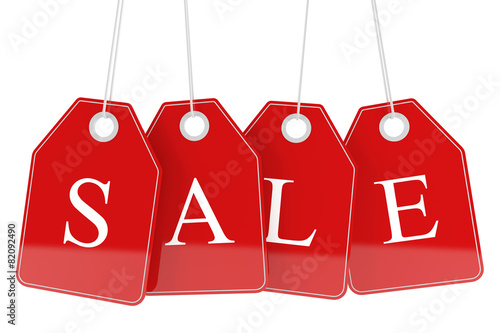 Sale tags isolated