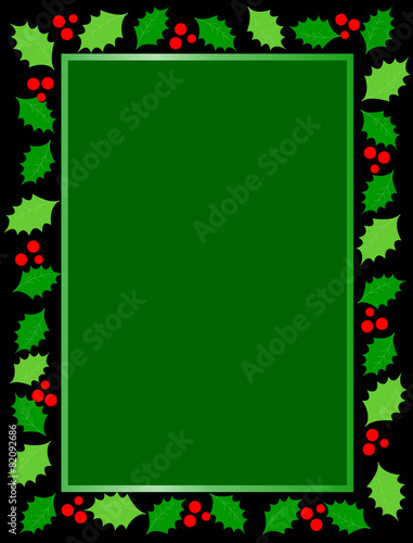 Christmas holly border