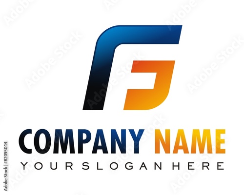 GF circle logo image vector