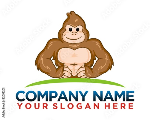 monkey gorilla logo image vector