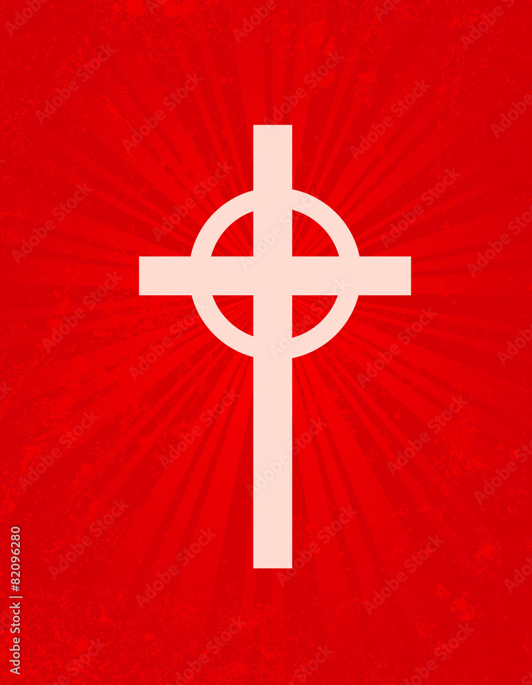 Fototapeta premium Cross on grunge background