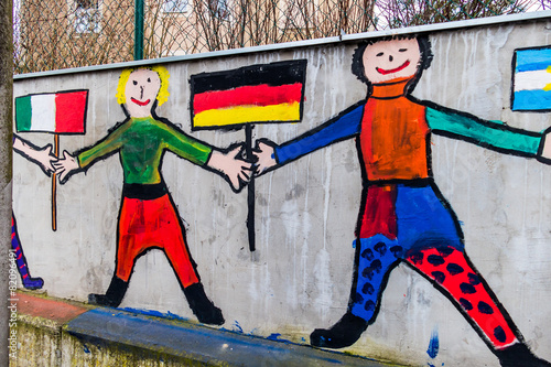 Malereien auf einer Schule photo