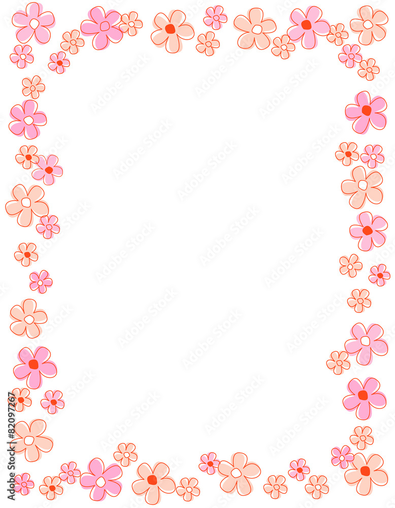 Spring floral border Spring floral border