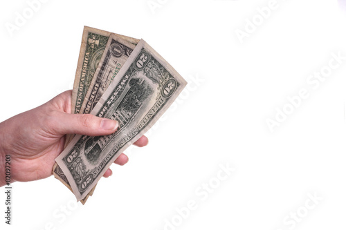 Hands holding money