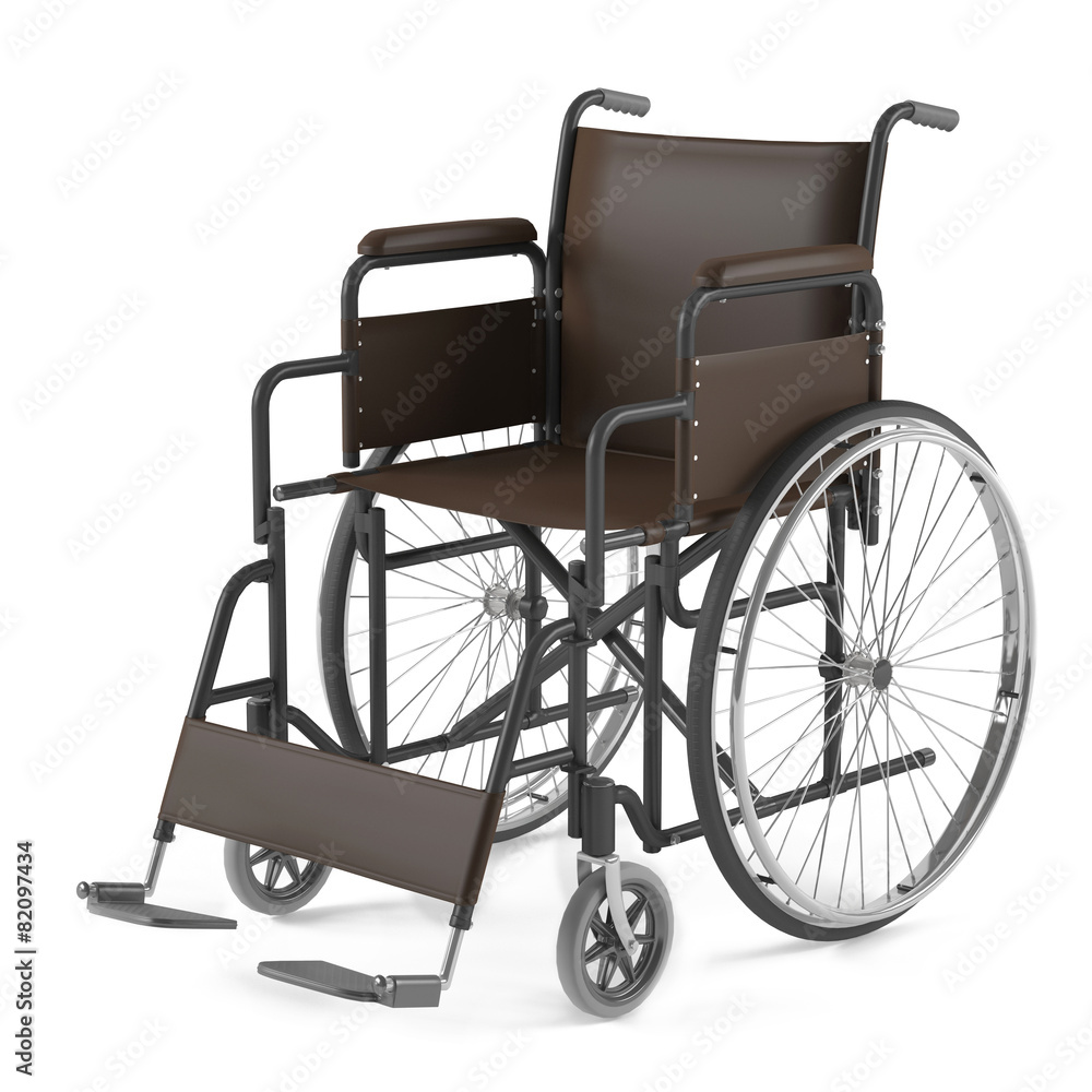 Fototapeta premium Wheelchair front isolated
