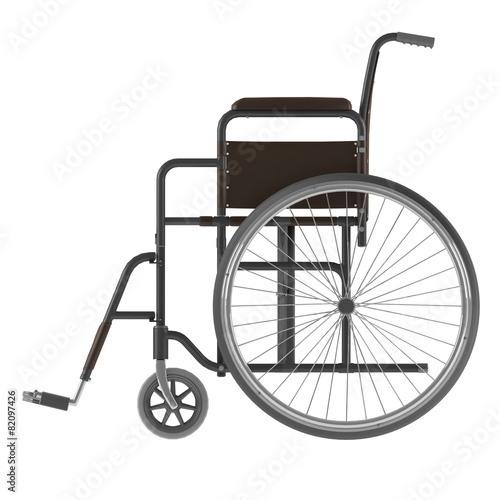 Wheelchair front isolated