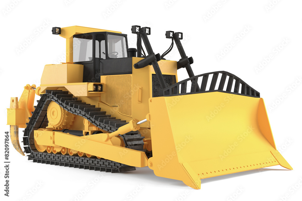 Obraz premium Bulldozer isolated