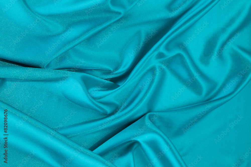 Fototapeta premium Blue silk drapery