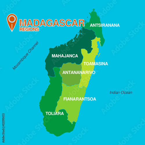 Madagascar map regions