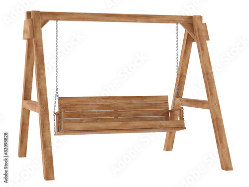 Wallpaper Mural Wooden swing isolated Torontodigital.ca