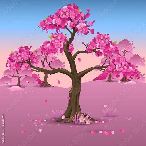 Japanese pink plum blossom © uropek8