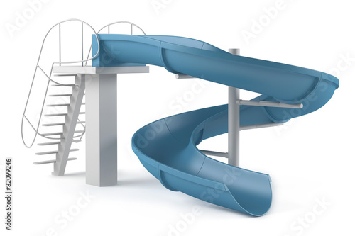 Aquapark slide tube isolated