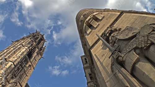 Timelapse Salvator church and City hall - Duisburg - Germany photo