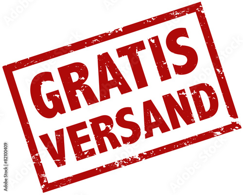 Gratis Versand stempel rot