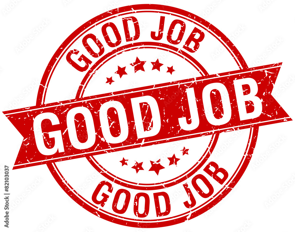 good job grunge retro red isolated ribbon stamp good job grunge retro red isolated ribbon stamp
