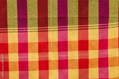 Fabric background cells of red,orange and yellow
