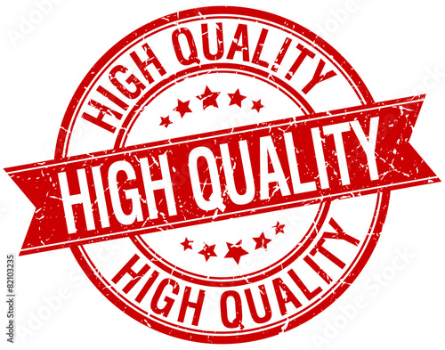 high quality grunge retro red isolated ribbon stamp