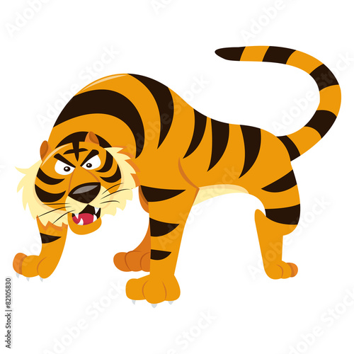 Fototapeta Naklejka Na Ścianę i Meble -  Cartoon Tiger