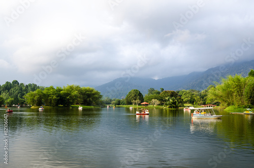 Boating on Taiping Lake  Taiping at Sunset  Malaysia - calm waters at the Taiping Lake Gardens