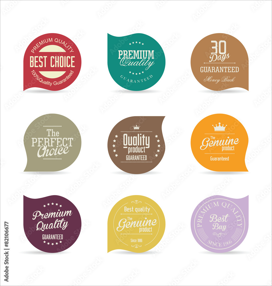 Modern badges collection Modern badges collection