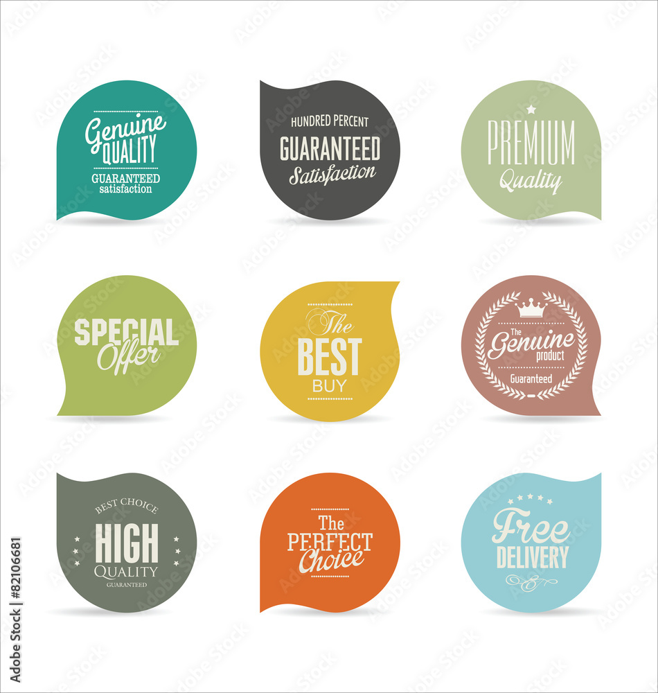 Modern badges collection Modern badges collection