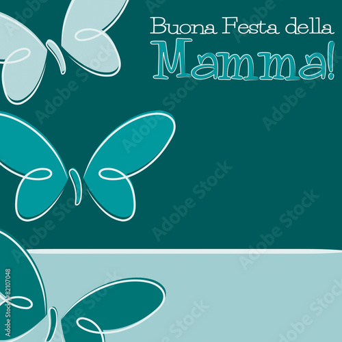 Hand Drawn Italian Happy Mother's Day card in vector format.