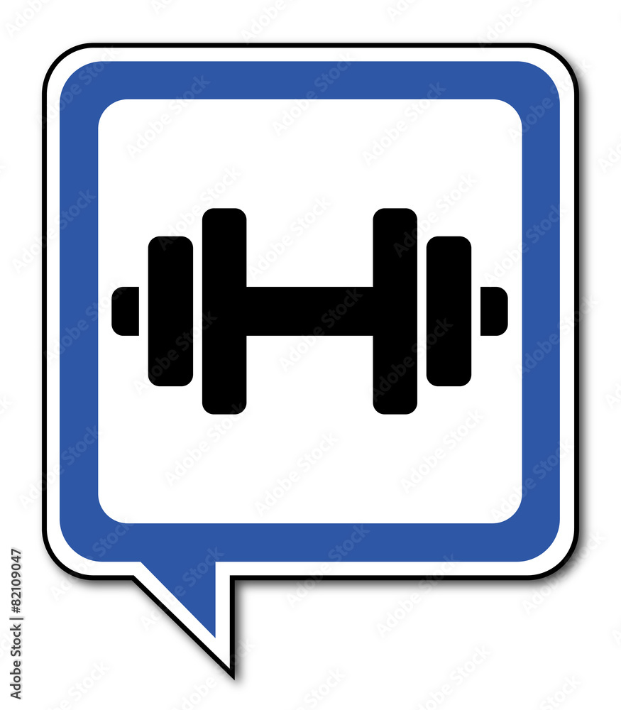 Logo haltères. Stock Vector Adobe Stock