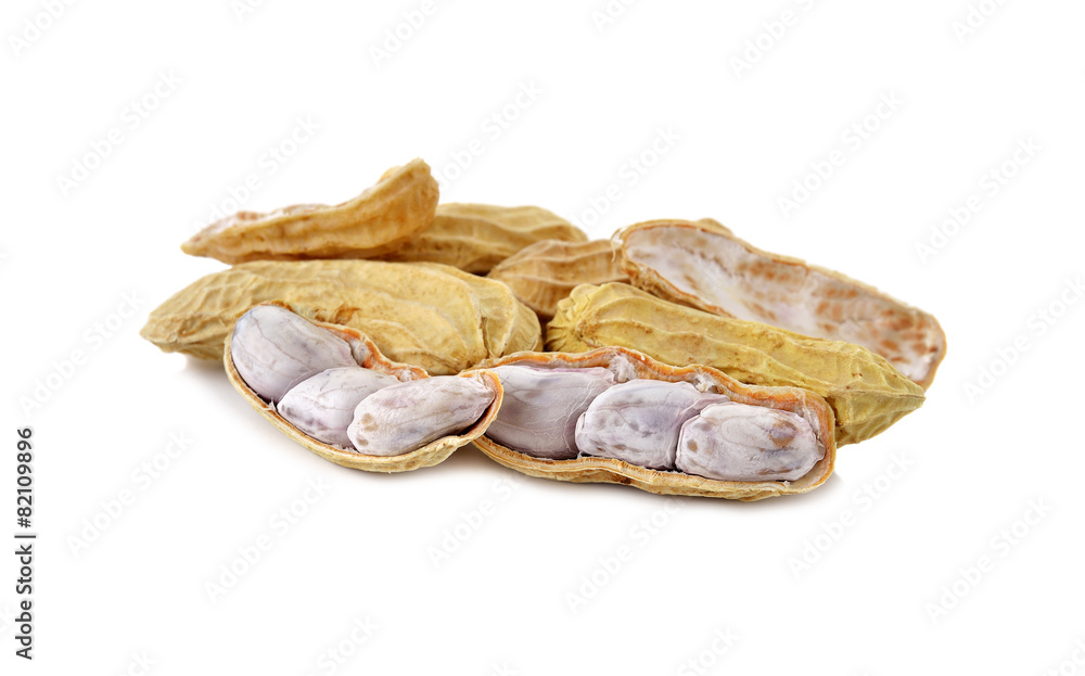 boiled peanuts isolated on white background boiled peanuts isolated on white background