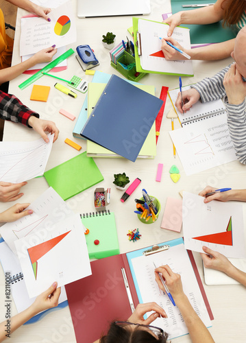 Group of people working at ...