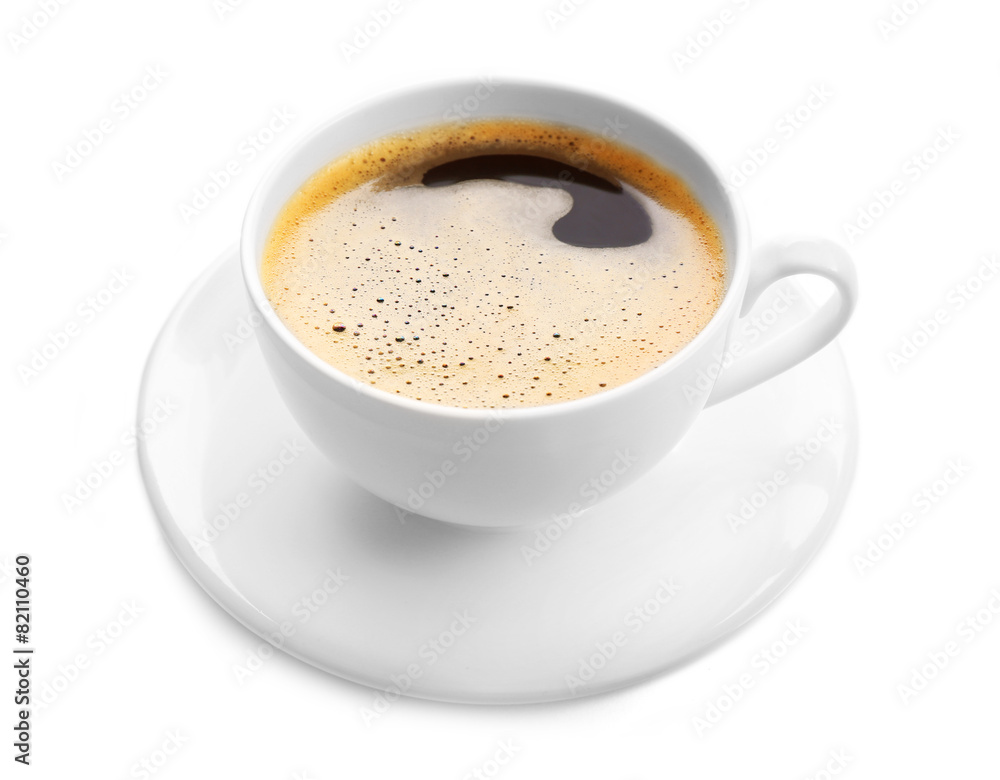 Cup of coffee isolated on white Cup of coffee isolated on white