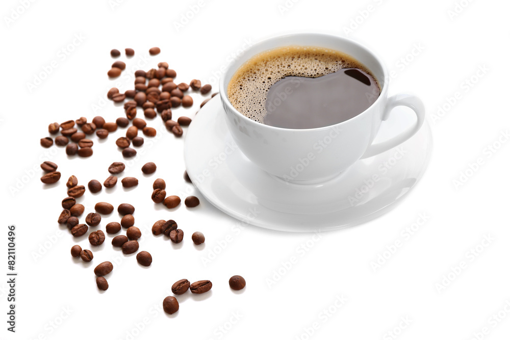 Cup of coffee isolated on white Cup of coffee isolated on white