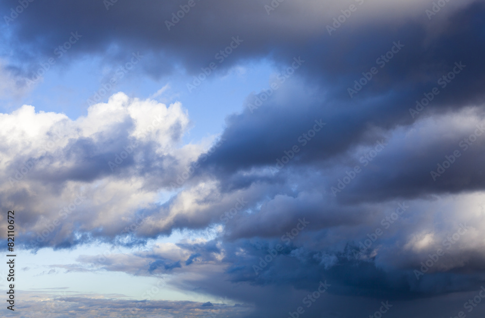 The sky with clouds