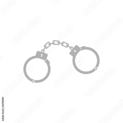 Simple icon handcuffs.
