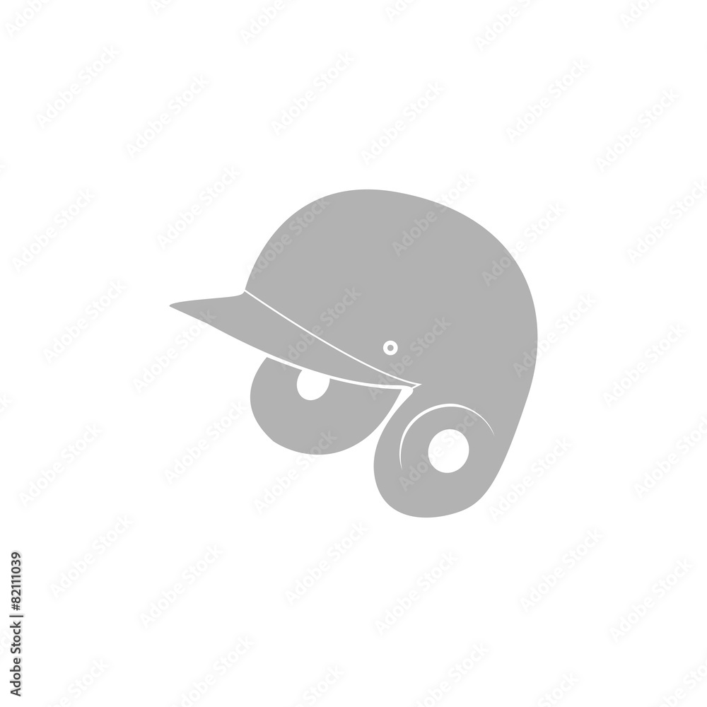 Simple Icon helmet for baseball. Simple Icon helmet for baseball.