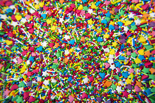 Mix of colorful Sugar powder background