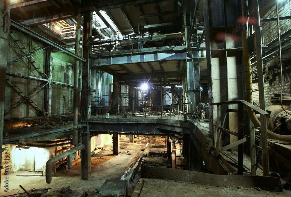 Old creepy, dark, decaying, destructive, dirty factory Old creepy, dark, decaying, destructive, dirty factory
