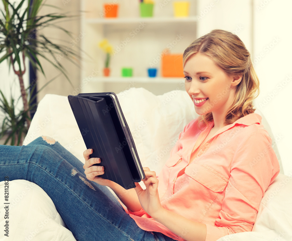 woman with tablet pc computer or touchpad indoors woman with tablet pc computer or touchpad indoors